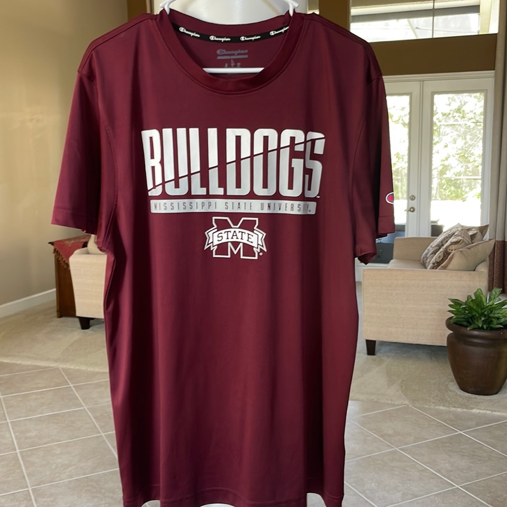 Bulldogs, Mississippi State,  Mens shirt, Large, 100% polyester